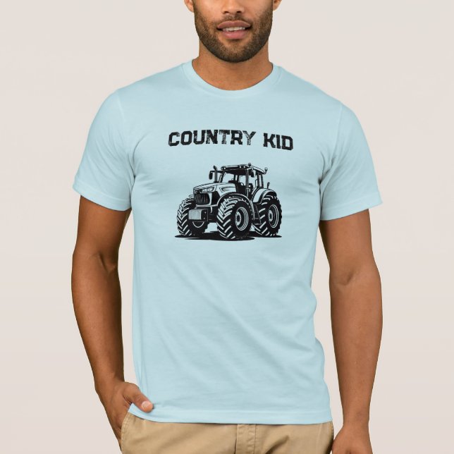 Lantbarn Traktor T-Shirt Landsbygd Gårdsliv Tee (Framsida)