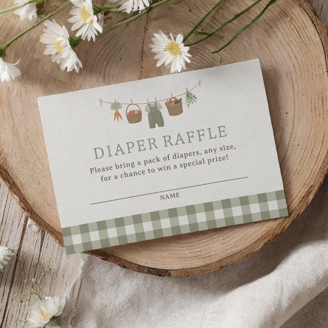 Lantbrukare Marknadsbabyskor Diaper Raffle Biljett Tilläggskort (Skapare uppladdad)