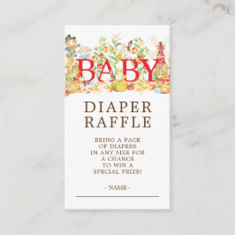 Lantbrukare Marknadsbabyskor Diaper Raffle Biljett Tilläggskort