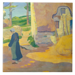 Lantbrukarhem på Le Pouldu, 1890 (olja på kanfas Kakelplatta