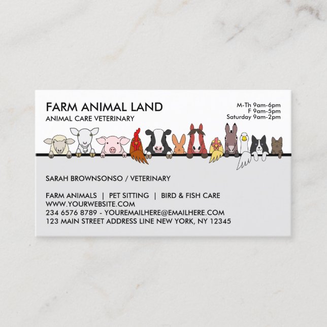 Lantbruksdjur Nästa möte Besök Veterinär Visitkort (Framsida)