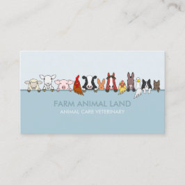 Lantbruksdjur Veterinär Blå Visitkort