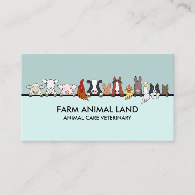 Lantbruksdjur Veterinär Visitkort (Framsida)