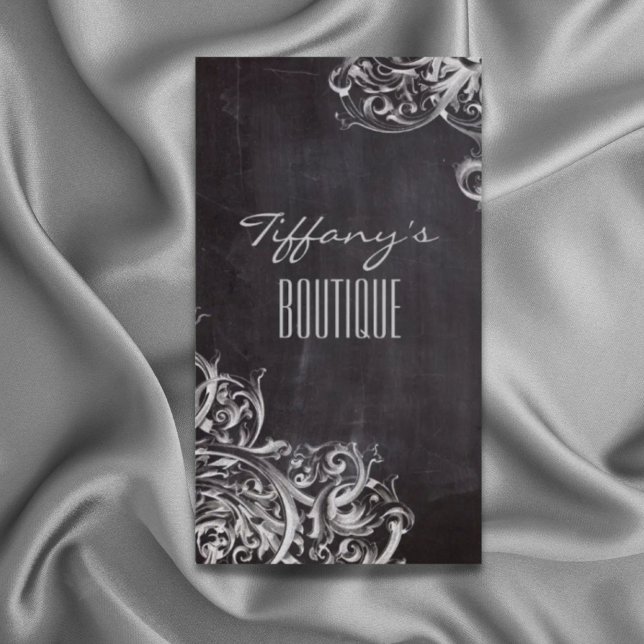 lantbrukskartong fransk land monogrammad visitkort (farmhouse chalkboard french country monogrammed business card)