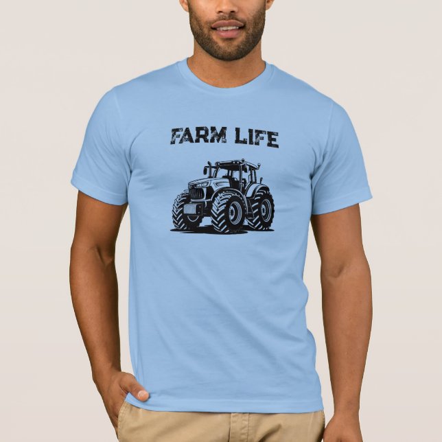 Lantbrukstraktor T-shirt Lantlig Lantbruksliv Tee (Framsida)
