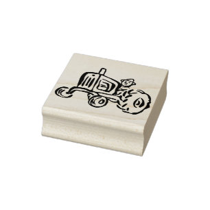 lantbrukstraktorkonst frimärke stämpel