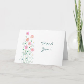 Lantdaisy Enkla Handritade Blommor Bröllop Tack Kort