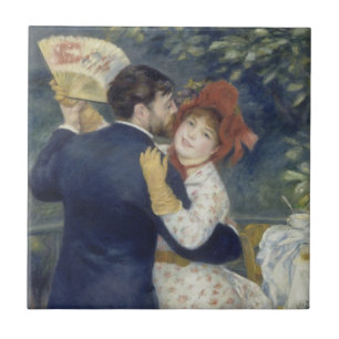 Lantdans av Pierre Renoir, Vintage Fine Art Kakelplatta