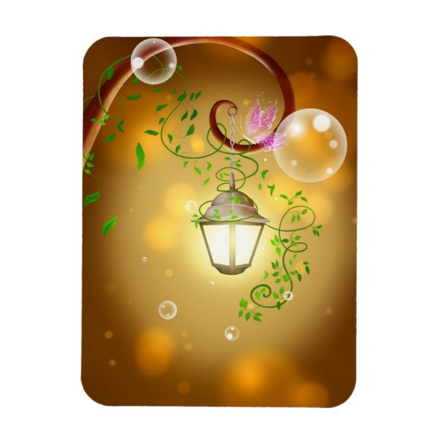 lantern-83659 WARM GLOWING LANTERN COTTAGE FAIRYTA Magnet (Vertikal)