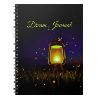 Lantern and fireflies Dream Journal Anteckningsbok