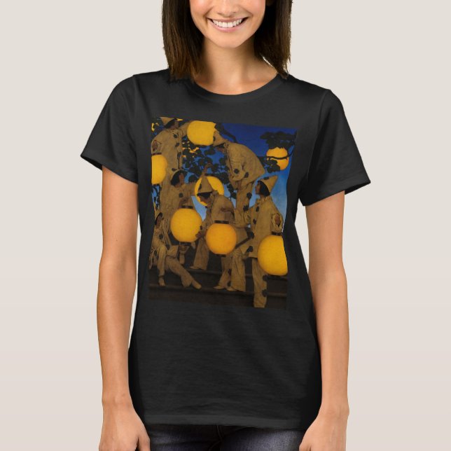 Lantern Bearers, 1908 av Maxfield Parrish T Shirt (Framsida)