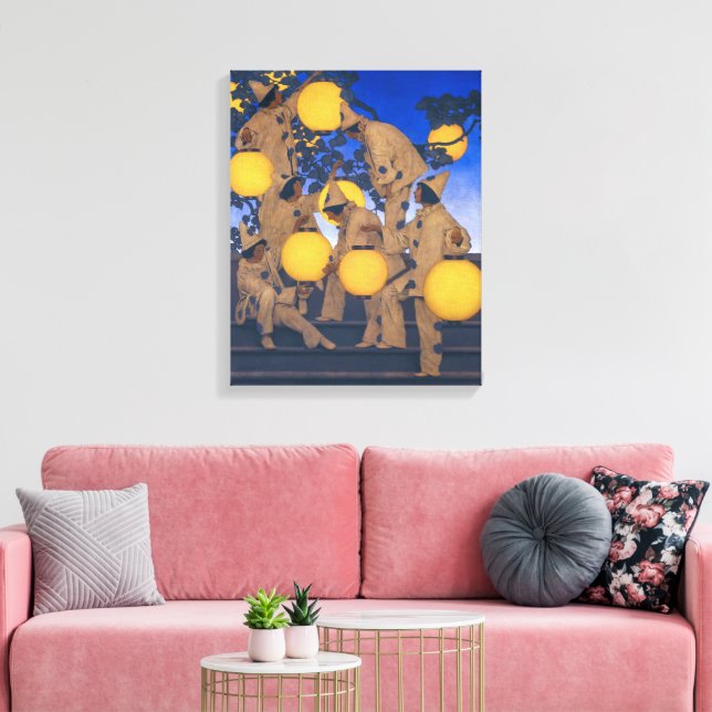 Lantern Bearers | Maxfield Parrish | Canvastryck (Insitu (Vardagsrum))