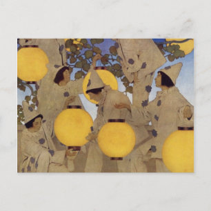 Lantern Bearers - Maxfield Parrish Vykort