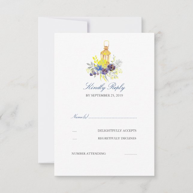 Lantern, Bröllop OSA Kort (Framsida)