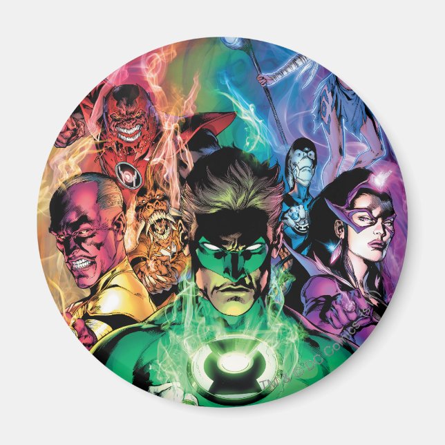 Lantern Corps Group med Färg Magnet (Framsidan)