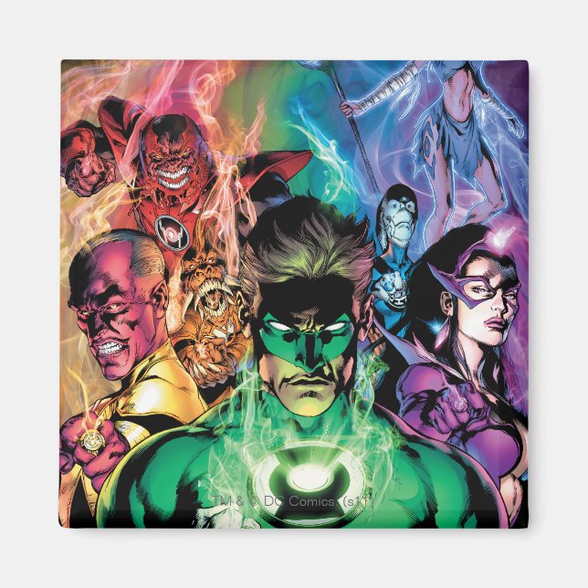 Lantern Corps Group med Färg Magnet (Framsidan)