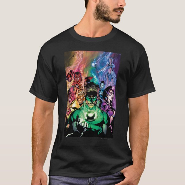 Lantern Corps Group med Färg Tee (Framsida)