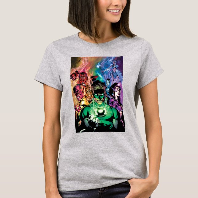 Lantern Corps Group med Färg Tee (Framsida)
