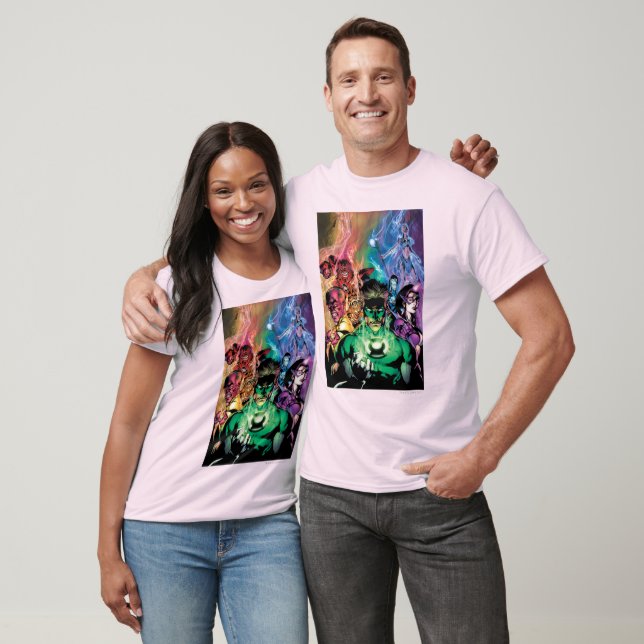 Lantern Corps Group med Färg Tee Shirt (Unisex)