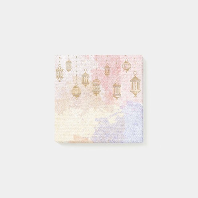 "Lantern Dreams" Pastel Ramadan Post-it Block (Framsida)