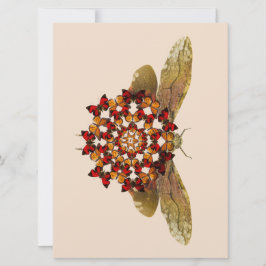 Lantern Fly och Butterfly Mandala Meddelande