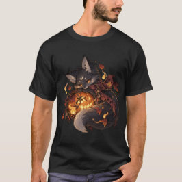 Lantern Fox Mörk Halloween T-Shirt