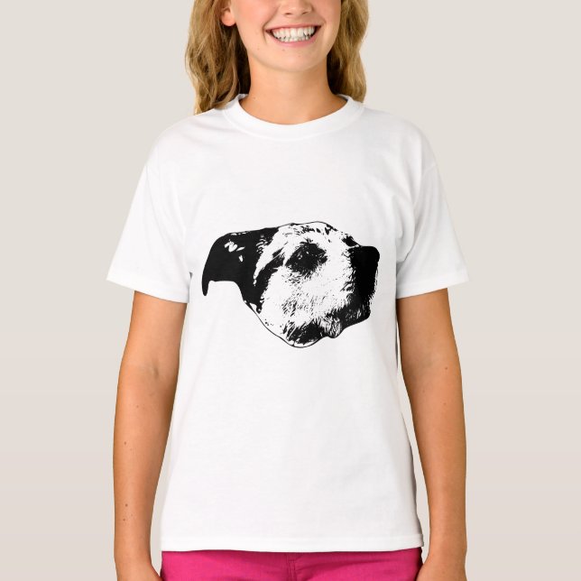 Lantern-Glow Gaze - Pit Mix Bläck Sketch T Shirt (Framsida)