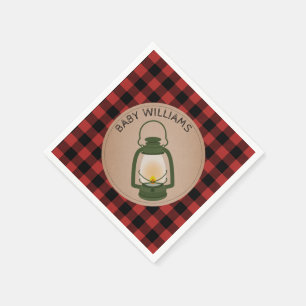 Lantern Lumberjack Play Baby Shower Napkins Pappersservett