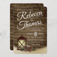 Lantern och Gräs Cones Rustic Winter Wedding