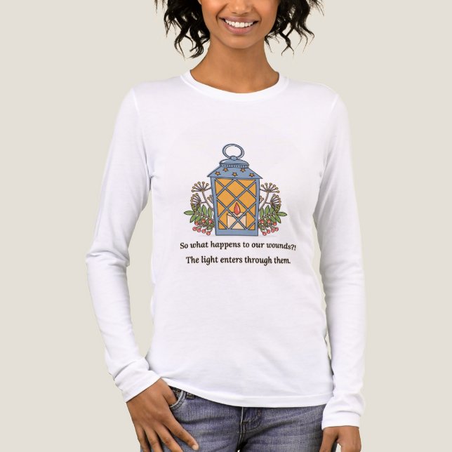 Lantern of Healing | Gentle Light & Spiritual Hope T Shirt (Framsida)