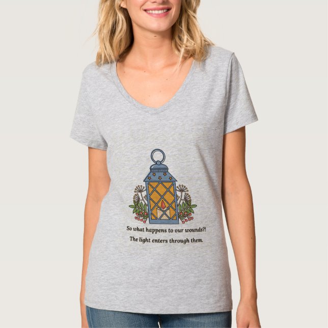 Lantern of Healing | Gentle Light & Spiritual Hope T Shirt (Framsida)