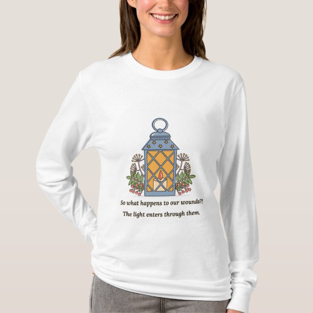 Lantern of Healing | Gentle Light & Spiritual Hope T Shirt (Framsida)