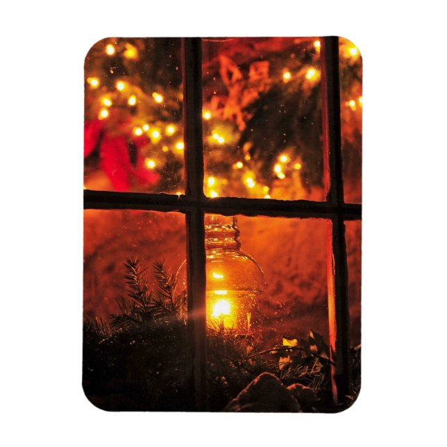 Lantern på natten magnet (Vertikal)