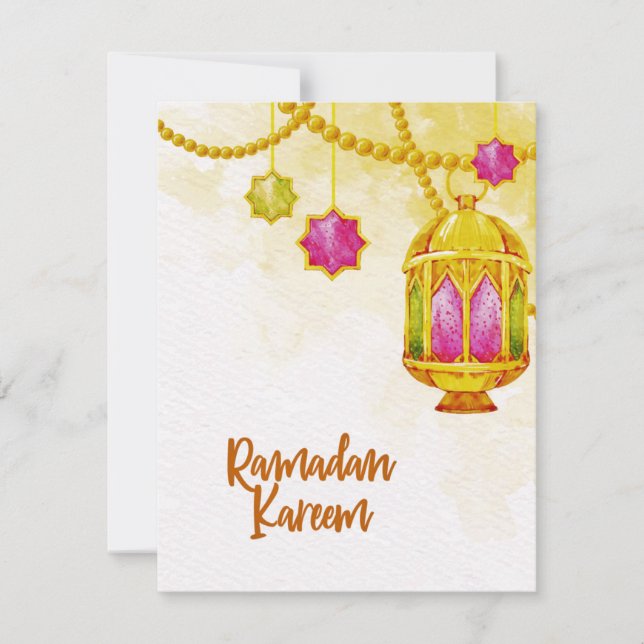 Lantern Ramadan Kareem Muslim Anteckningskort (Framsida)