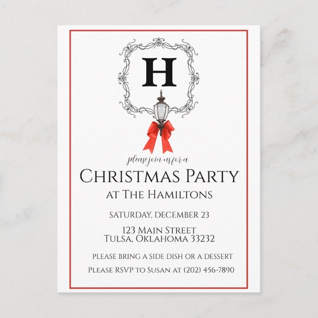 Lantern Red Rand, inbjudan till julfest (Framsida)