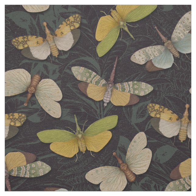 Lanternflies - Pyrops Candelaria & Planthoppers Tyg (Provkarta)