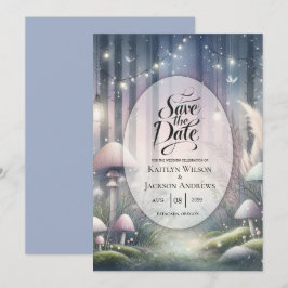 Lanternlight Dreams Enchanted Forest Bröllop Spara Datumet