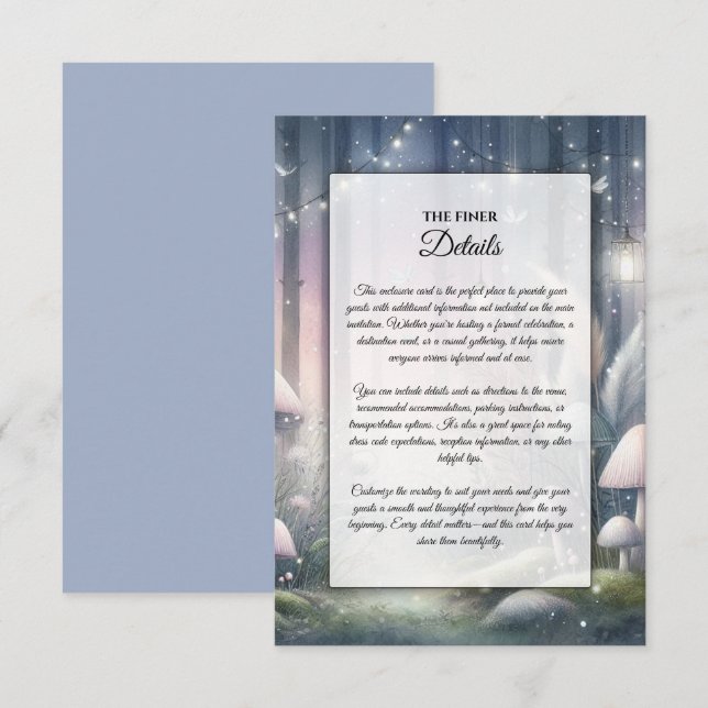 Lanternlight Dreams Enchanted Forest Tilläggskort (Fram/baksida)