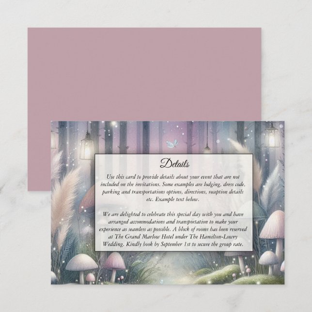 Lanternlight Dreams Enchanted Forest Tilläggskort (Fram/baksida)