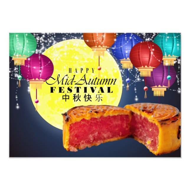 Lanternor, Måne och sjöar Fototryck (Framsidan)