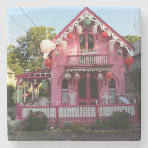Lanternor och Rosa Gingerbröd - Martha's Vineyard Stenunderlägg