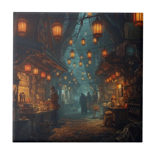 Lanterns of the Forgotten Alley Kakelplatta (Framsidan)