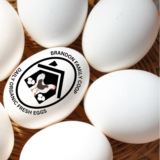 Lantgård Äggkartong Stämpel Ekologiska Färska Ägg (Skapare uppladdad)