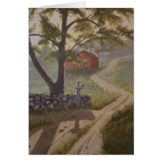 LANTGÅRD ALONG EN VÄG HÄLSNINGSKORT