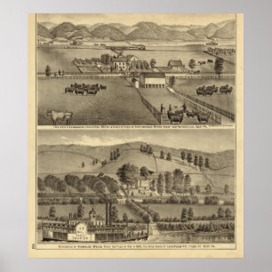 Lantgård av SA Cockayne nära Moundsville Poster