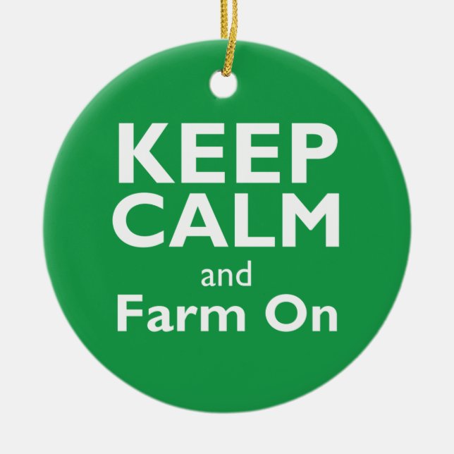 Lantgård på julgransprydnad keramik (Framsidan)