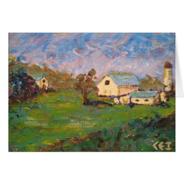 Lantgård på Mount Zion Rd. Hälsningskort (Framsidan Horizontal)