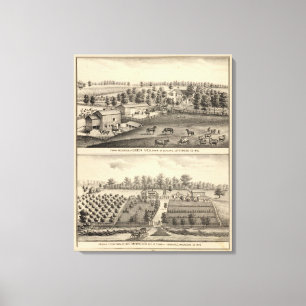 Lantgårdar av G Ives, Oakland och en person som Canvastryck