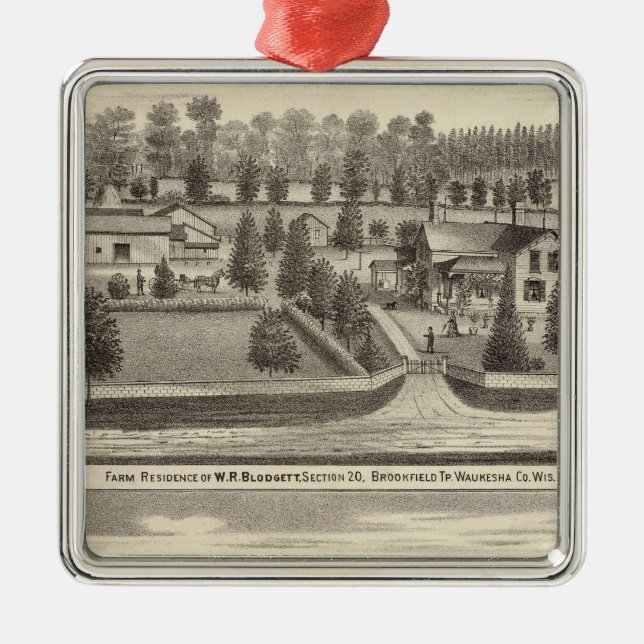 Lantgårdar och uppehåll av WR Blodgett & GC Julgransprydnad Metall (Framsidan)