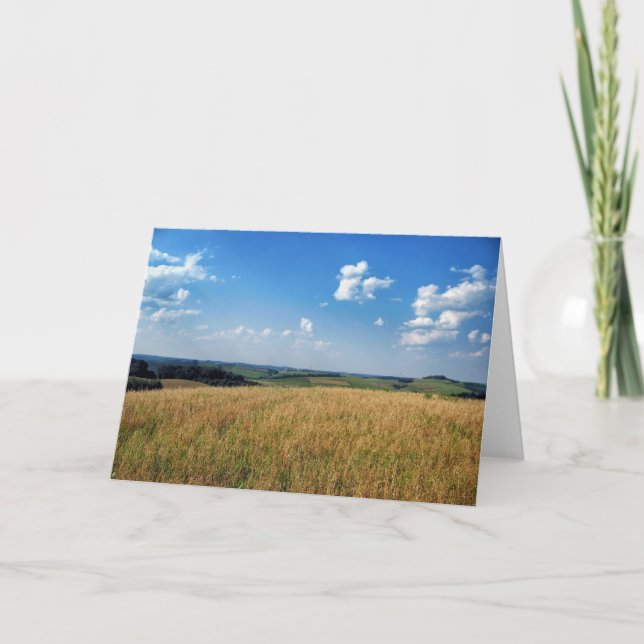 Lantgårdfält beskådar kort (Framsida)